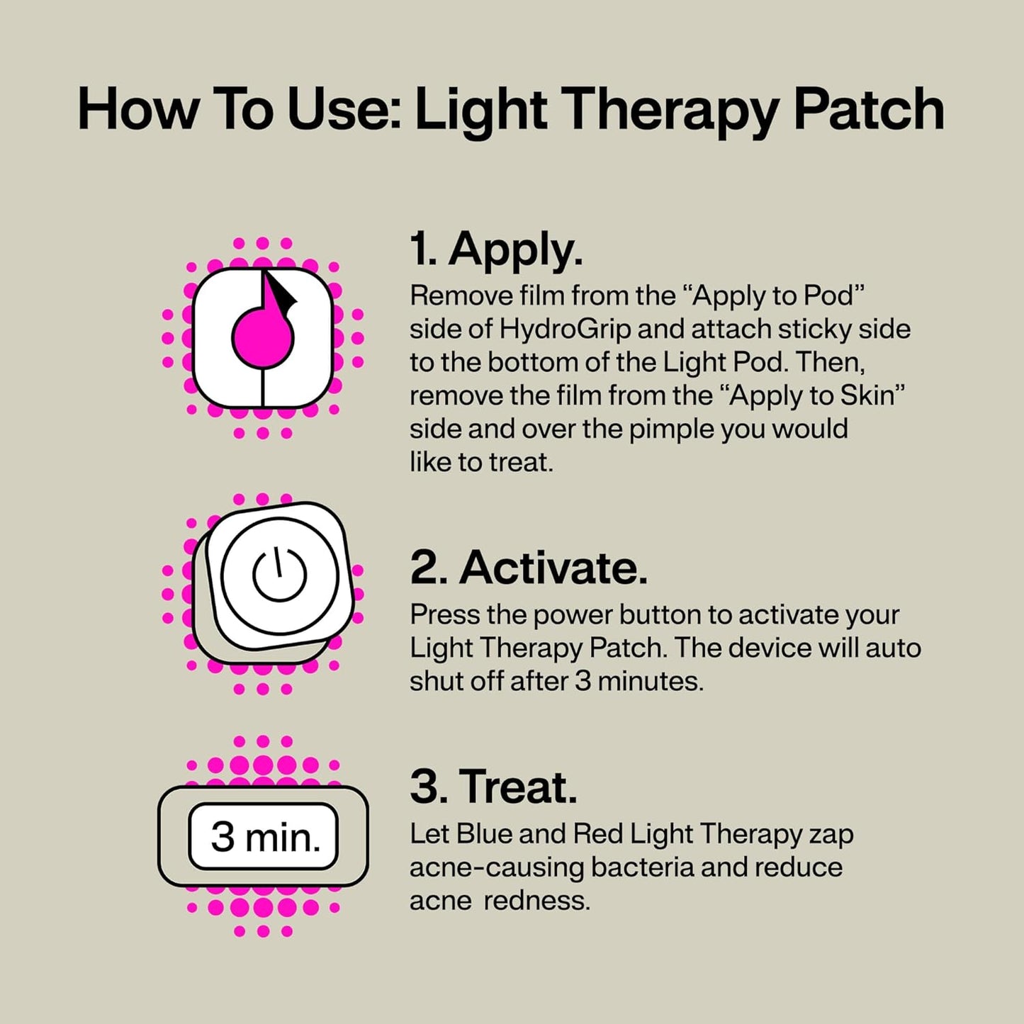 LED Light Therapy Acne Patches