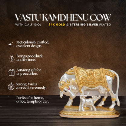 Kamdhenu Cow With Calf Decorative Statuette