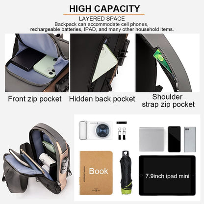 Shoulder Sling Bag With USB Charging Port