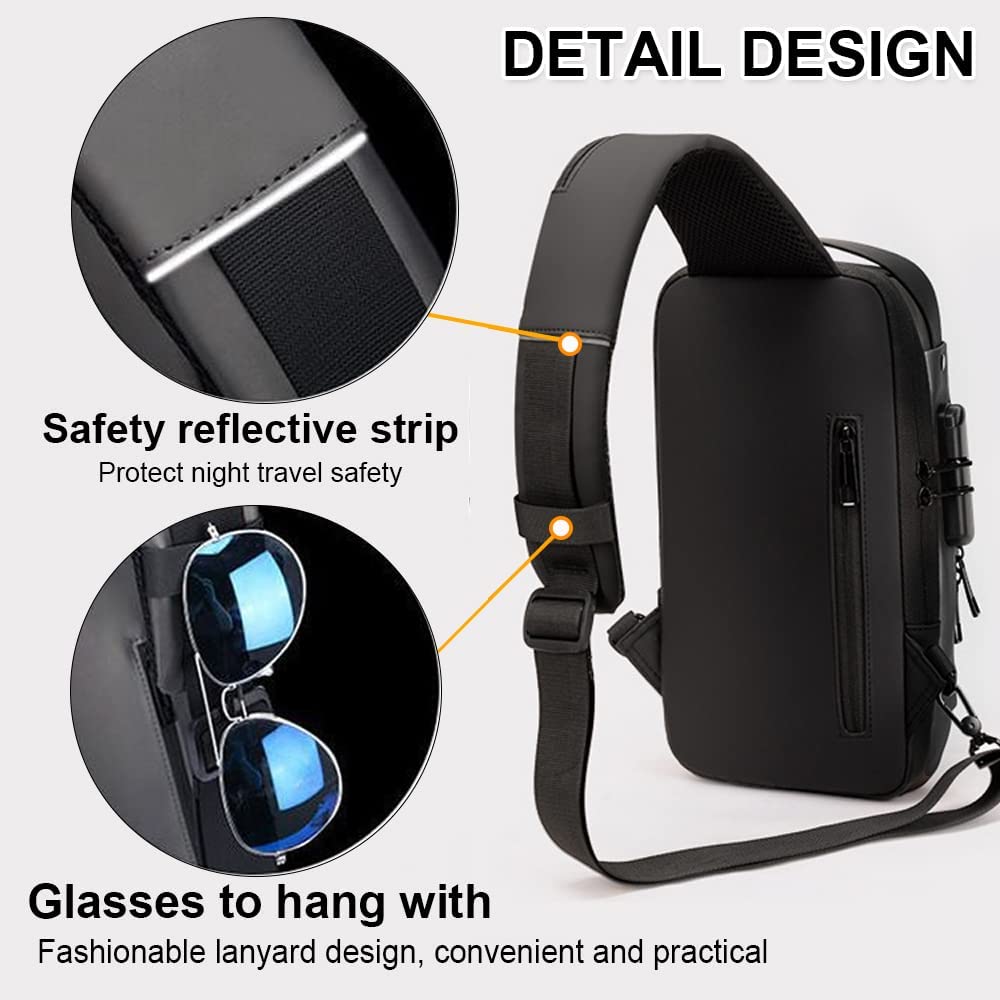 Shoulder Sling Bag With USB Charging Port