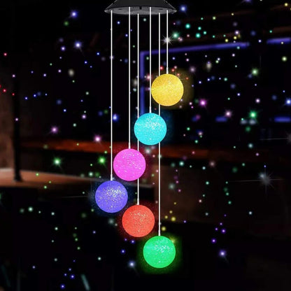 Solar Crystal Ball Wind Chime