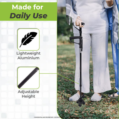 Foldable Walking Stick With LED Light & Non-Slip