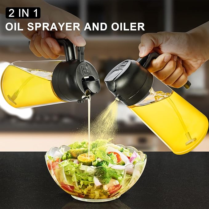 2 IN 1 Oil Dispenser & Sprayer Bottle (500ml)