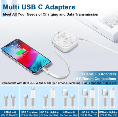 3 In 1 Multifunction Charging Cable