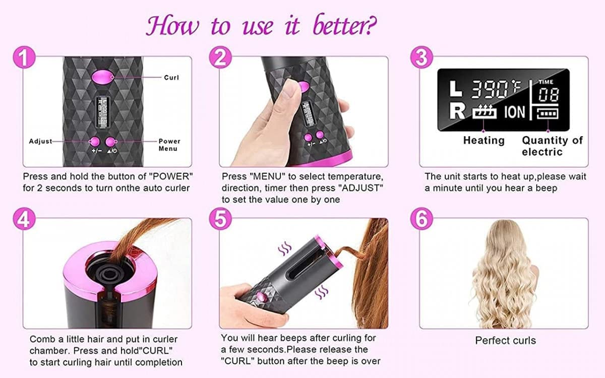 Portable Wireless Hair Curler