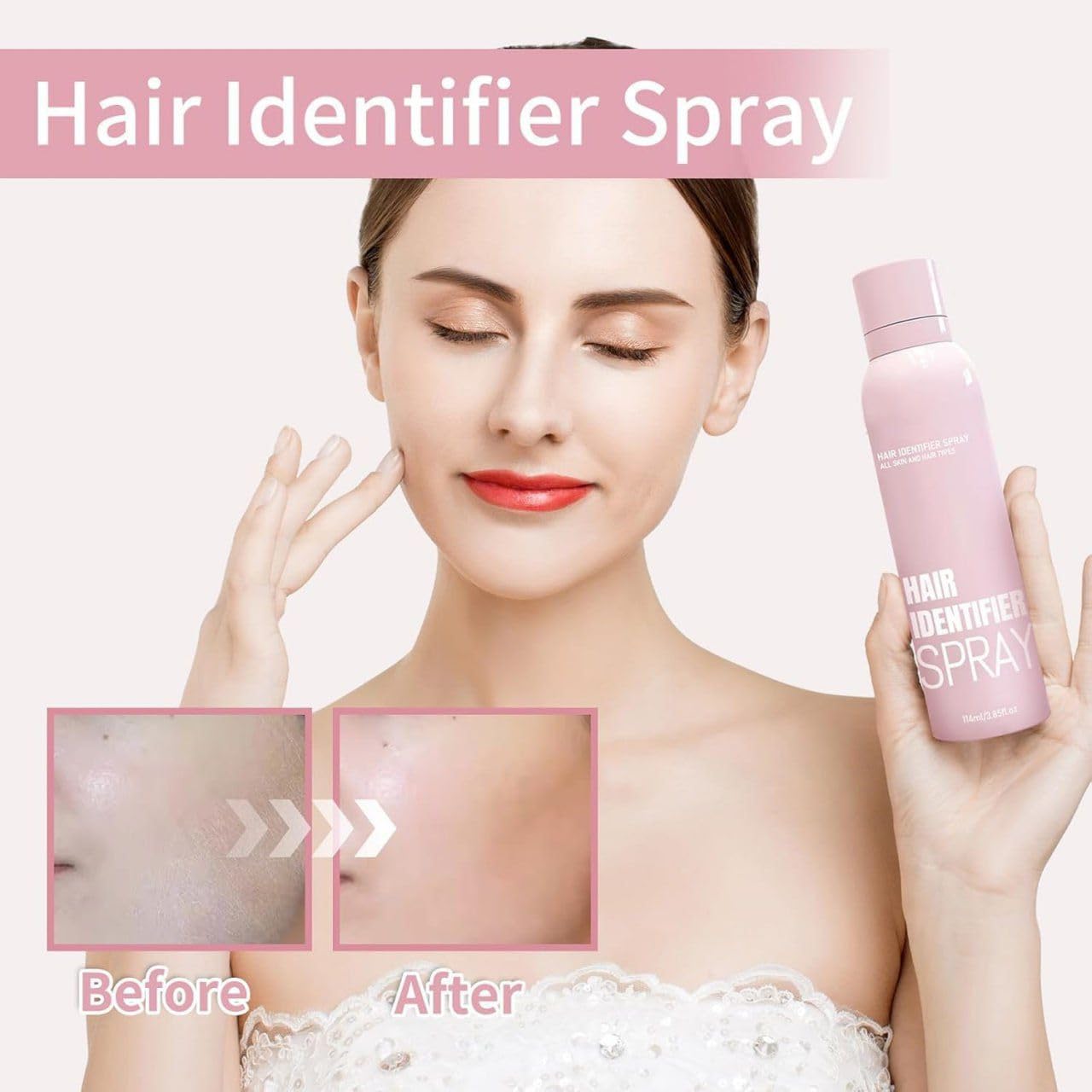 Hair Identifier Spray With 4 Free Face Razor