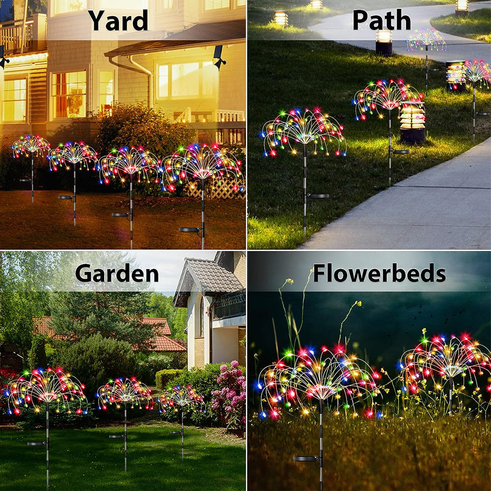 Waterproof Solar Garden Fireworks Lamp (8 lighting mode)