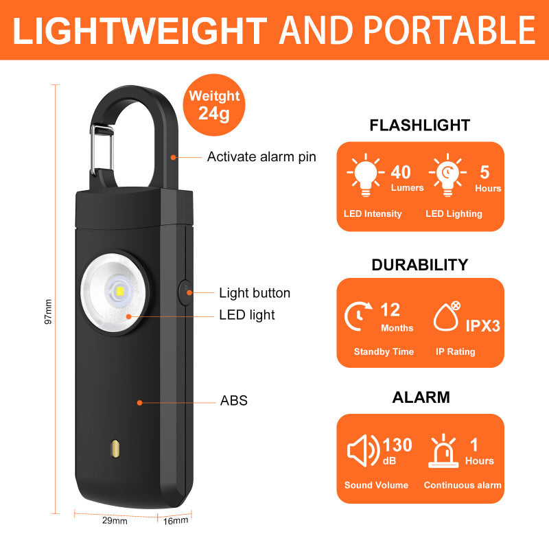 Rechargeable Personal Safety Alarm for Women