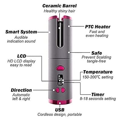 Portable Wireless Hair Curler