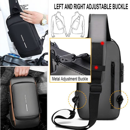 Shoulder Sling Bag With USB Charging Port