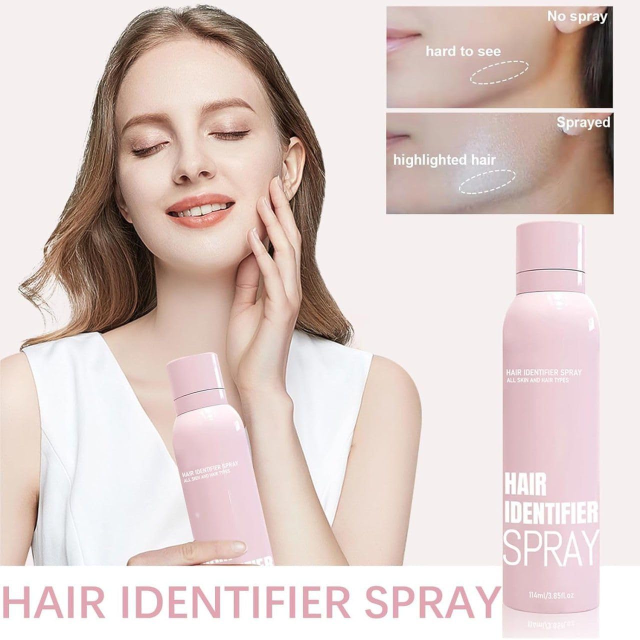 Hair Identifier Spray With 4 Free Face Razor