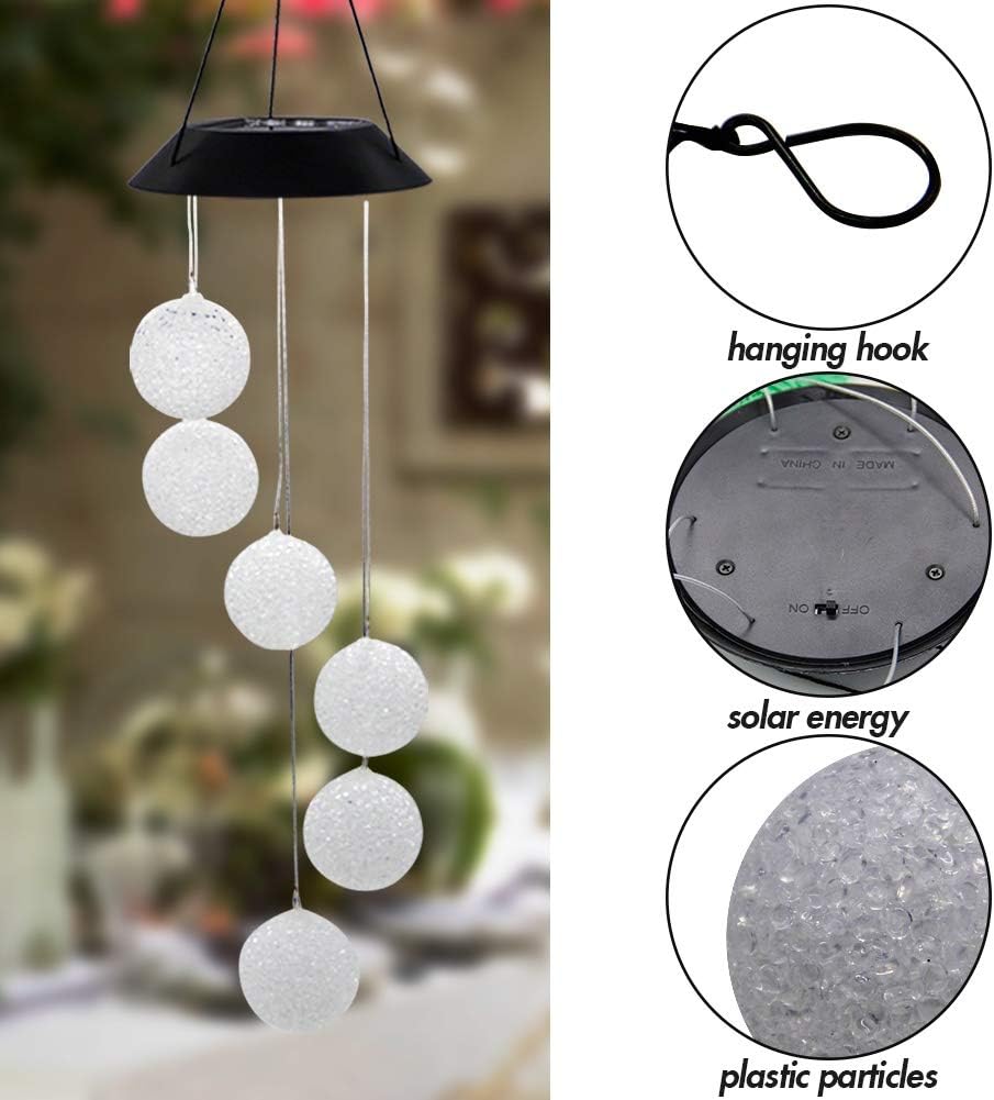 Solar Crystal Ball Wind Chime