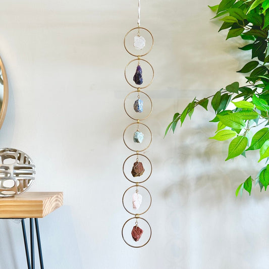 7-Chakra Crystal Hanging Wall Decor