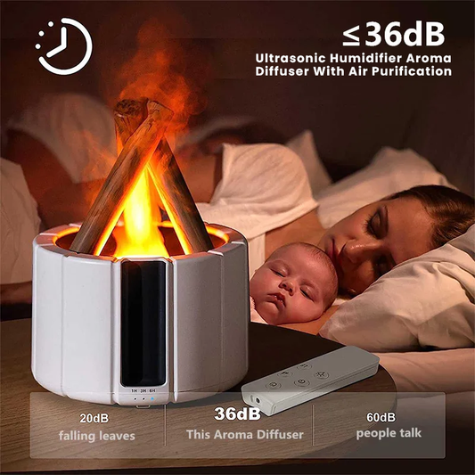 3D Bonfire Aroma Diffuser With Air Purification